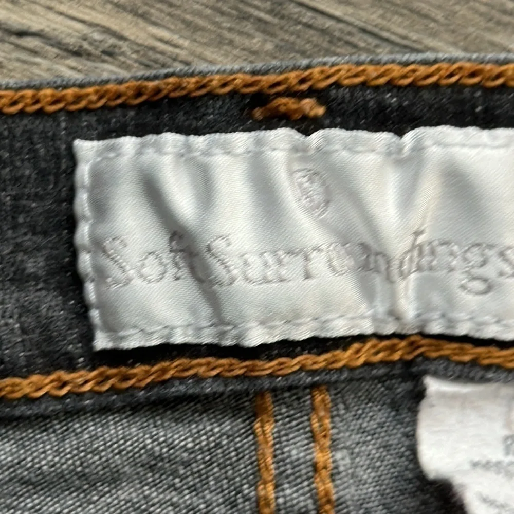 Soft Surroundings jeans, blue gray, dark denim size medium petite bikercore